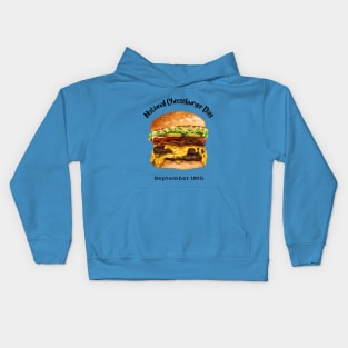 National Cheeseburger Day Kids Hoodie